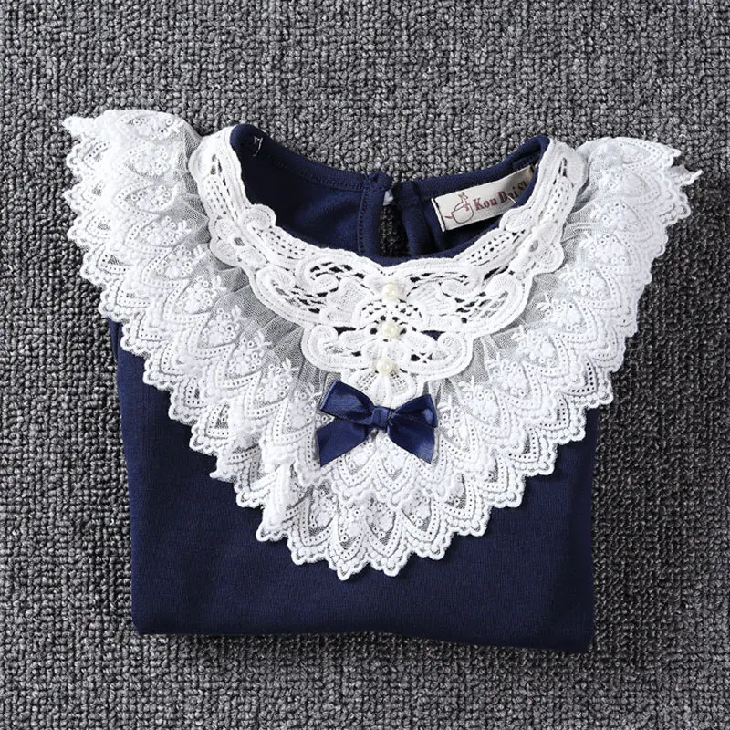 Рубашка для маленьких девочек хлопковая детская одежда розовые голубые блузки с