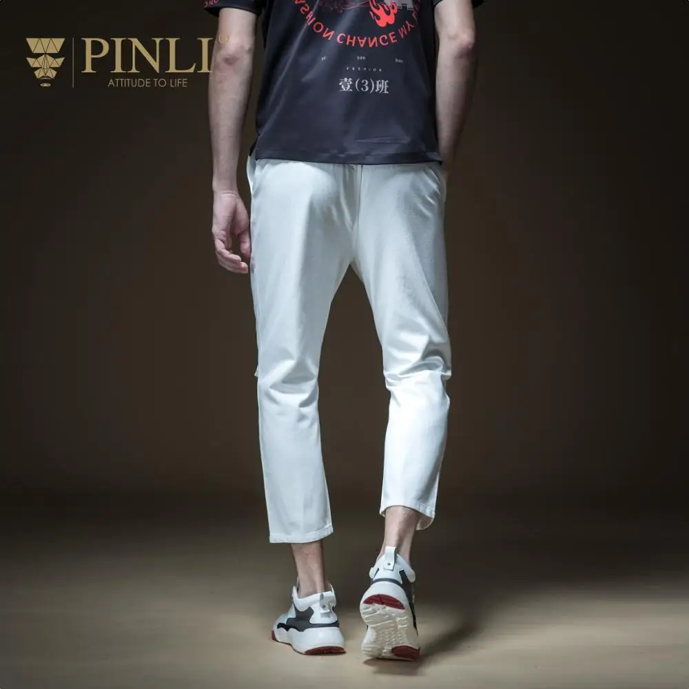 2018 Zipper Fly Jeans Men Pinli For Pingli Summer Hot New Men's Decoration Body Small Foot Hole Nine Points Tide B192216384 | Мужская