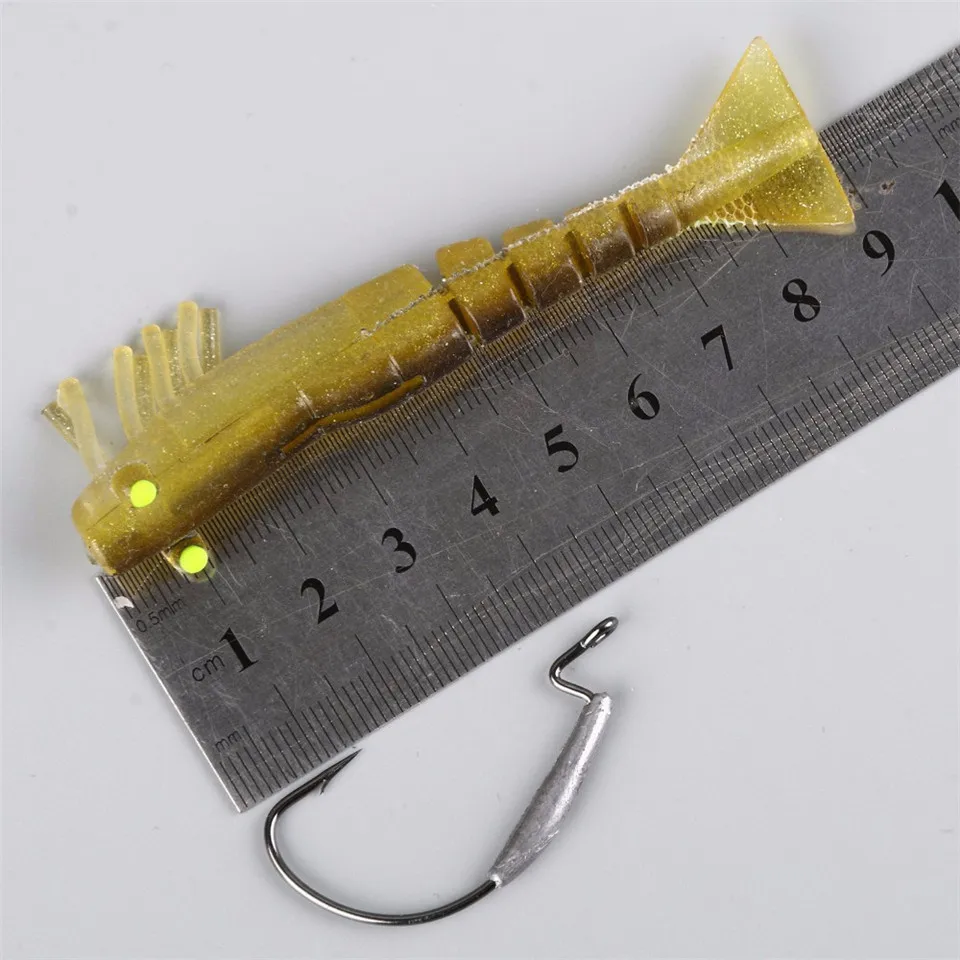 Мягкая силиконовая приманка для рыбалки с креветками Maximumcatch | Спорт и