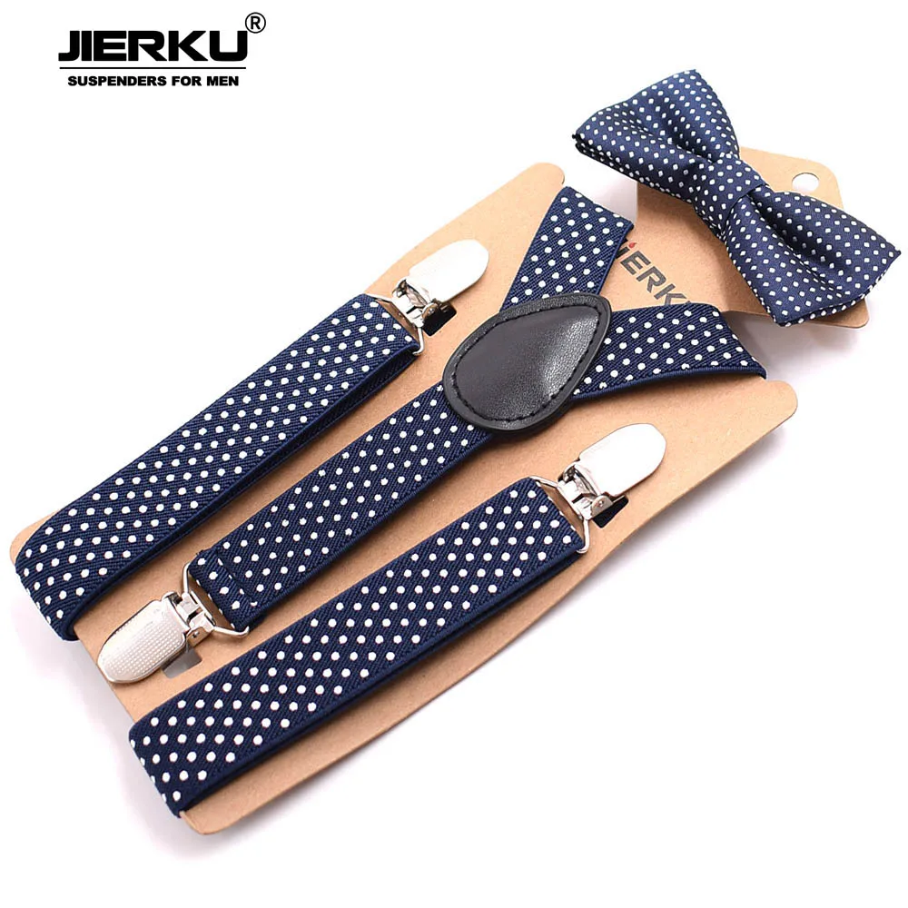 JIERKU подтяжки Детские подтяжки с галстуком-бабочкой 3 клипсы на подтяжках модные брюки ремень 2,5*65 см