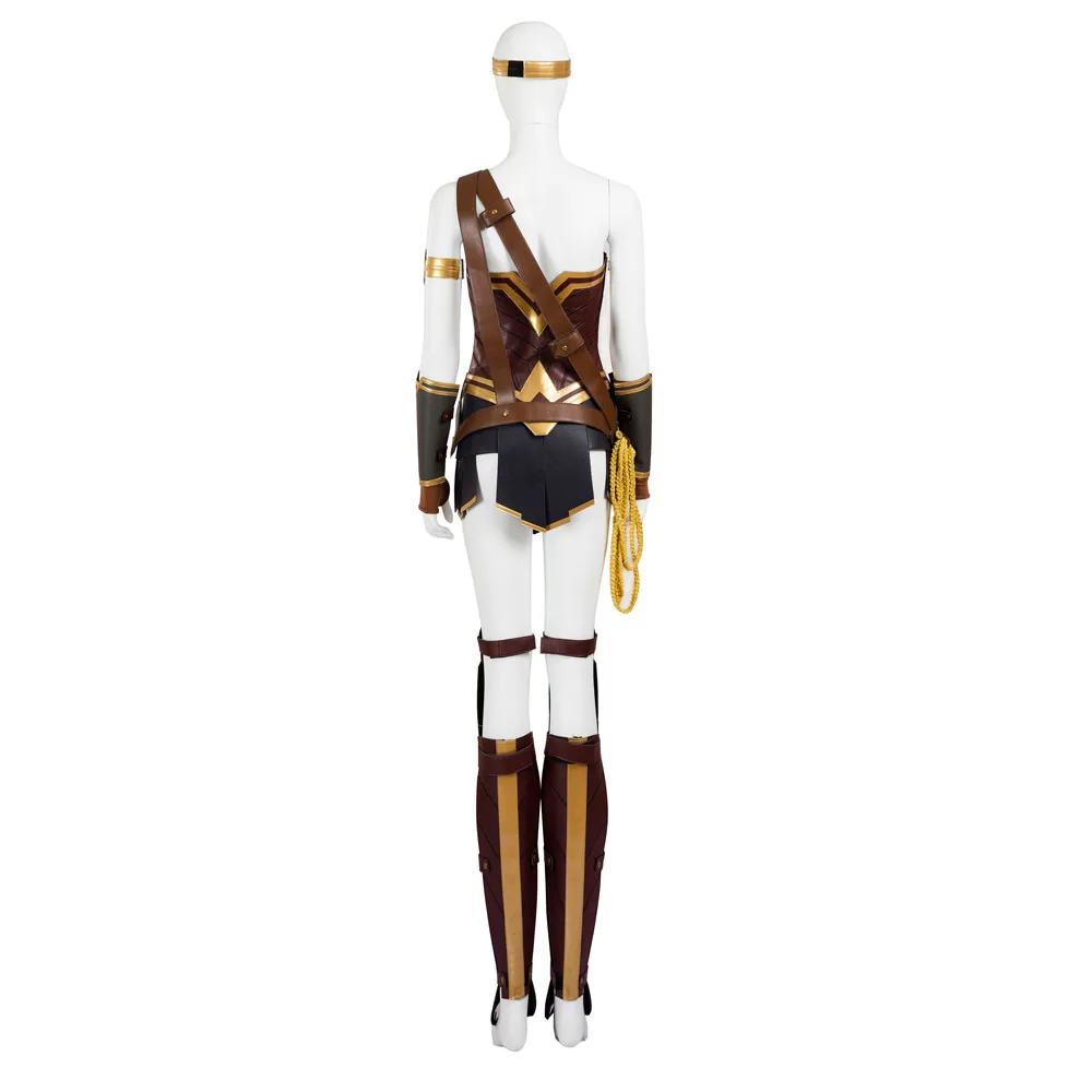 Костюм для косплея Чудо-Женщина Диана на заказ Полный комплект Обувь с париком |