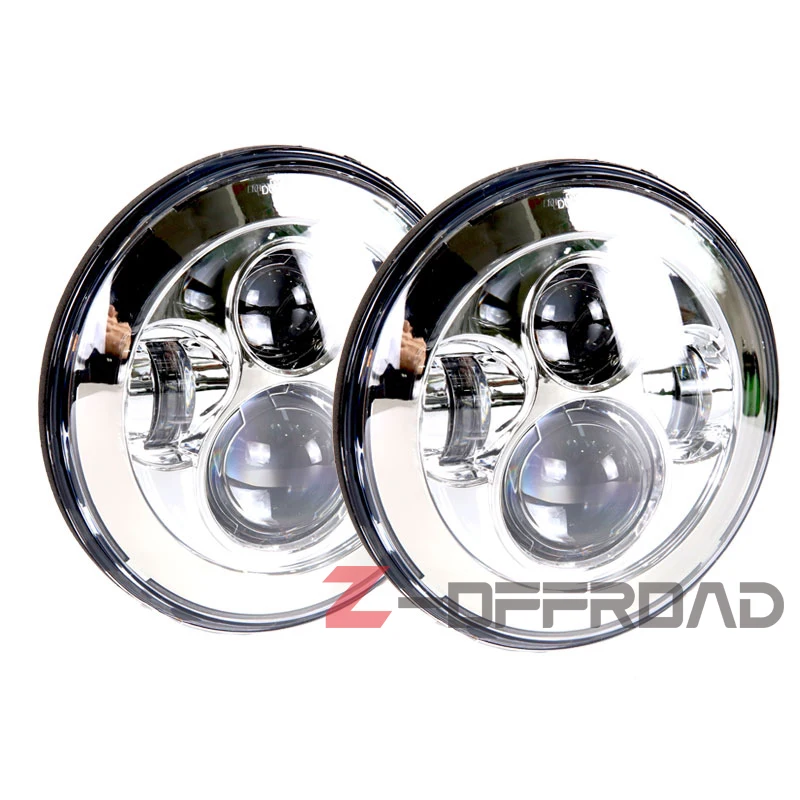 2 шт. 7 &quotхромированные СВЕТОДИОДНЫЕ Сменные лампы фар освещение дюймов