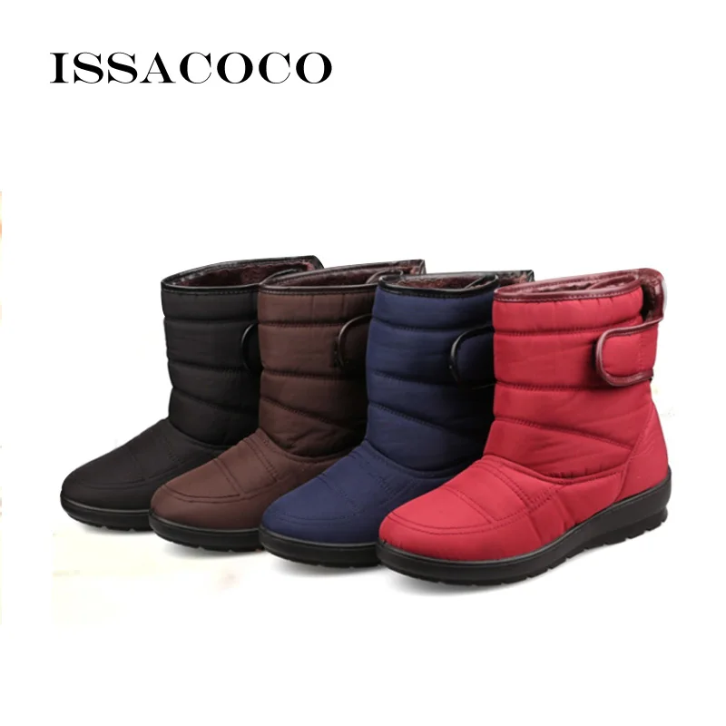 ISSACOCO/зимние ботинки женская зимняя обувь женские зимние детские модные