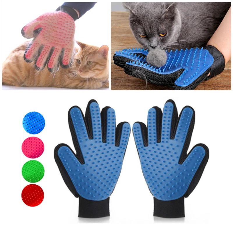 

Pet Hair Brush Glove for Dog Cat Cleaning Massage Grooming Supplies Pet Cat Dog Hair Deshedding Brush Glove Comb
