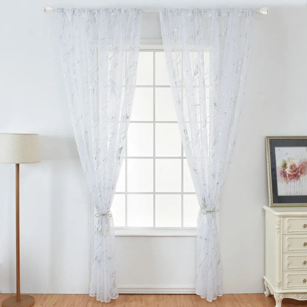 Прозрачные оконные шторы для спальни гостиной полиэстер экологически чистые