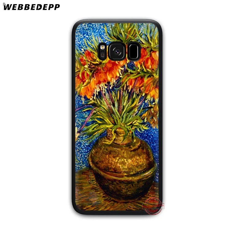 WEBBEDEPP Van Gogh Tardis Soft Case for Samsung A6 A7 A8 A9 J6 2018 S6 S7 S8 S9 S10E S20 Ultra Note 8 9 10 Lite Plus | Мобильные