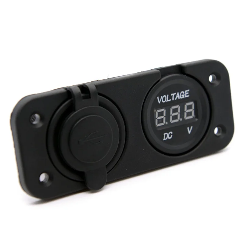 SITAILE Цифровой Дисплей Вольтметр + DC12-24V Водонепроницаемый Dual usb зарядное