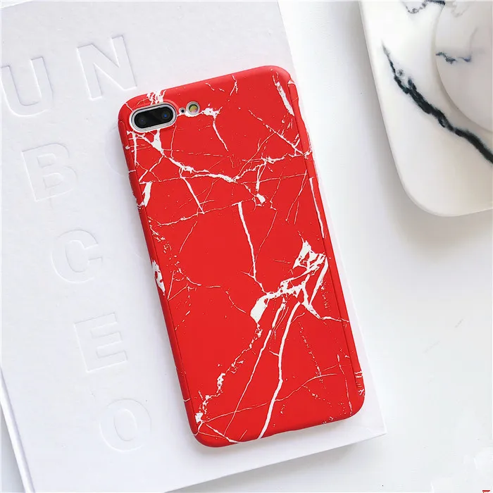 02 QINUO чехол для телефона с мраморным камнем на 360 градусов для iPhone 11 Pro Max X XR XS Max 6 6S 7 8 Plus 5 5S SE чехол из закаленного стекла - Цвет: 02