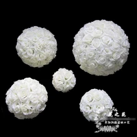 12pcslot 30cm white kissing ball artificial silk ivory rose flower ball wedding decoration wedding supply