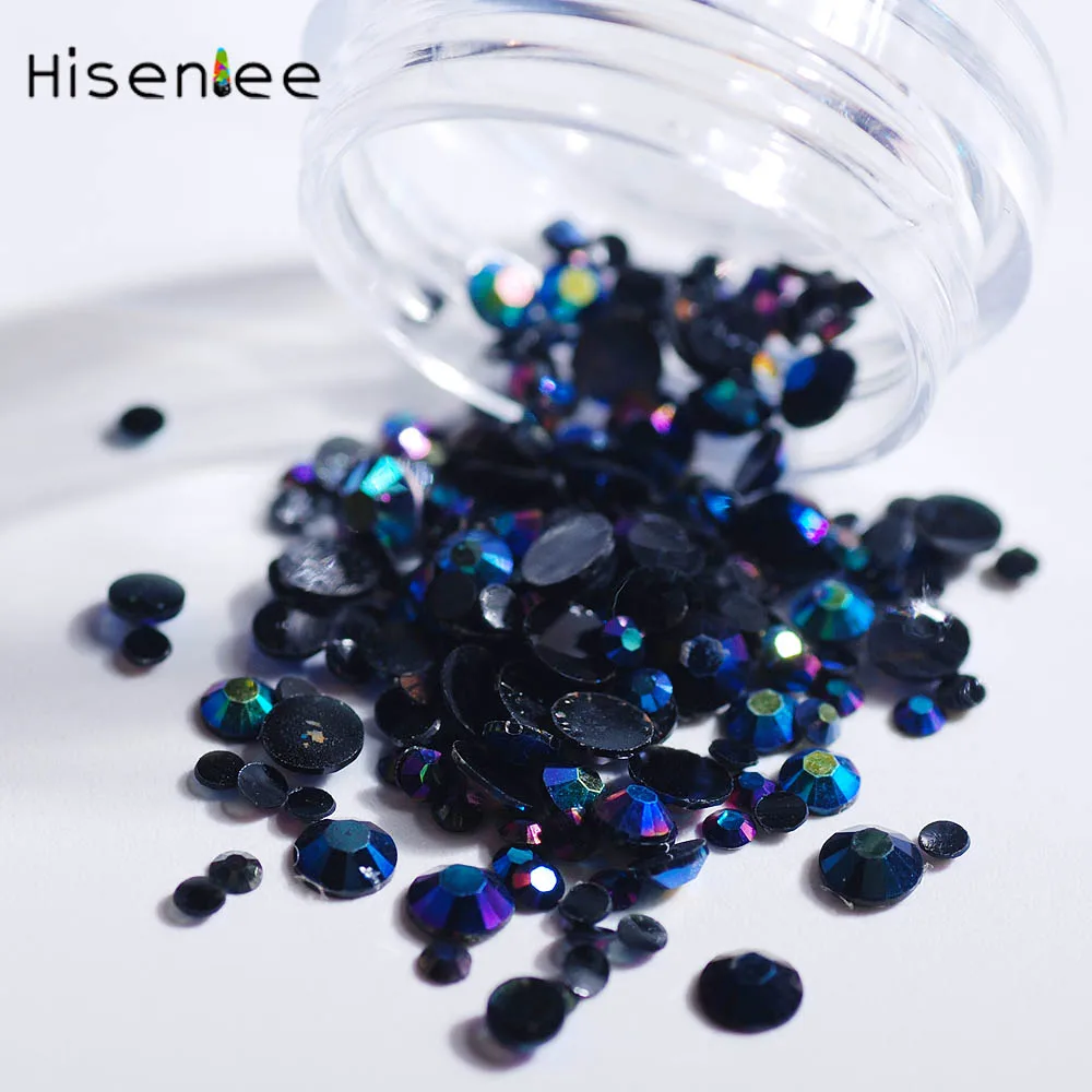 

25Boxes Candy AB Color Sweet Mix Size Jelly Resin Design Japanese Style Nail Art Dedicated Rhinestone DIY Accessories Ornamental