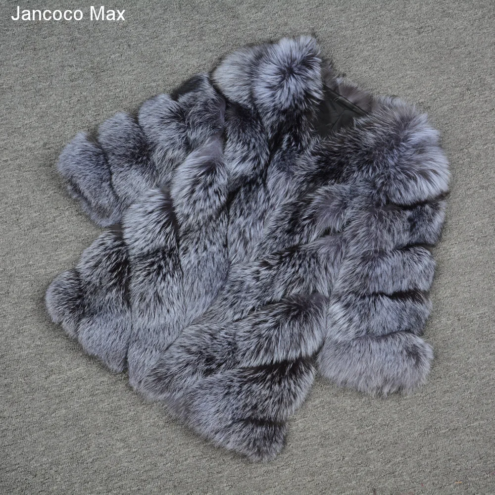 Jancoco Max Lady модное зимнее теплое длинное пальто из натурального Лисьего меха, женская верхняя одежда из натурального меха, Новое поступление S7152