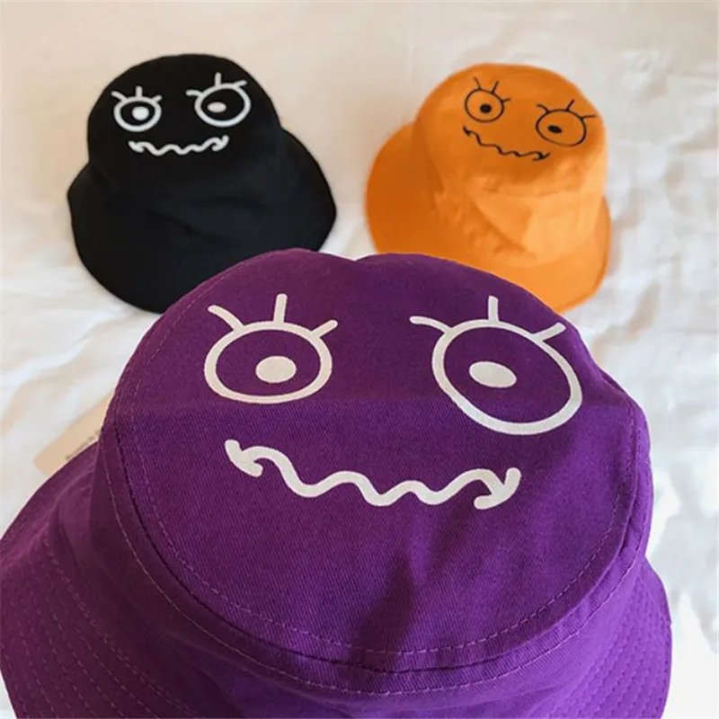 Творческий мультфильм гримаса солнцезащитный крем Рыбацкая шляпа для