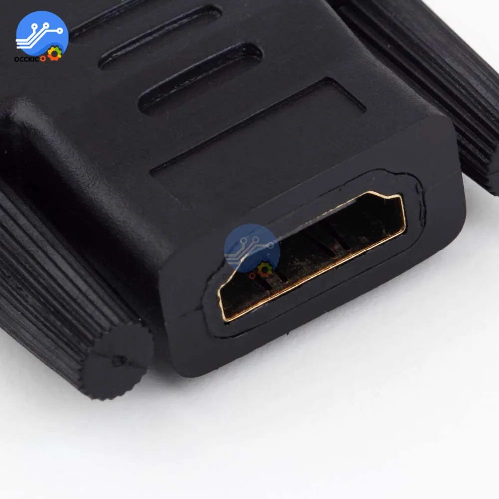 Переходник с DVI штекер на HDMI совместимый адаптер конвертер 24 Pin + 1 позолоченный 1080P