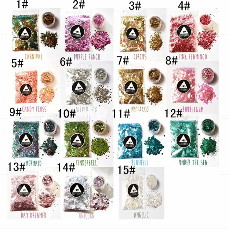 Новинка 10 г Серебряный голографический массивный Блестящий фестиваль красоты