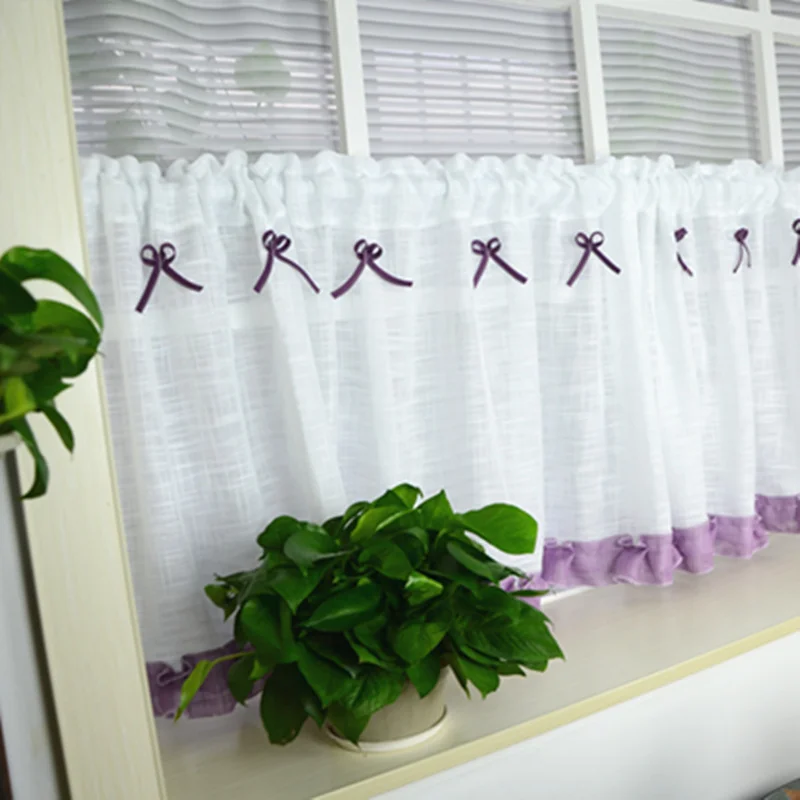 ZHH римантический стиль кухонные занавески кофейные короткие панельные римская