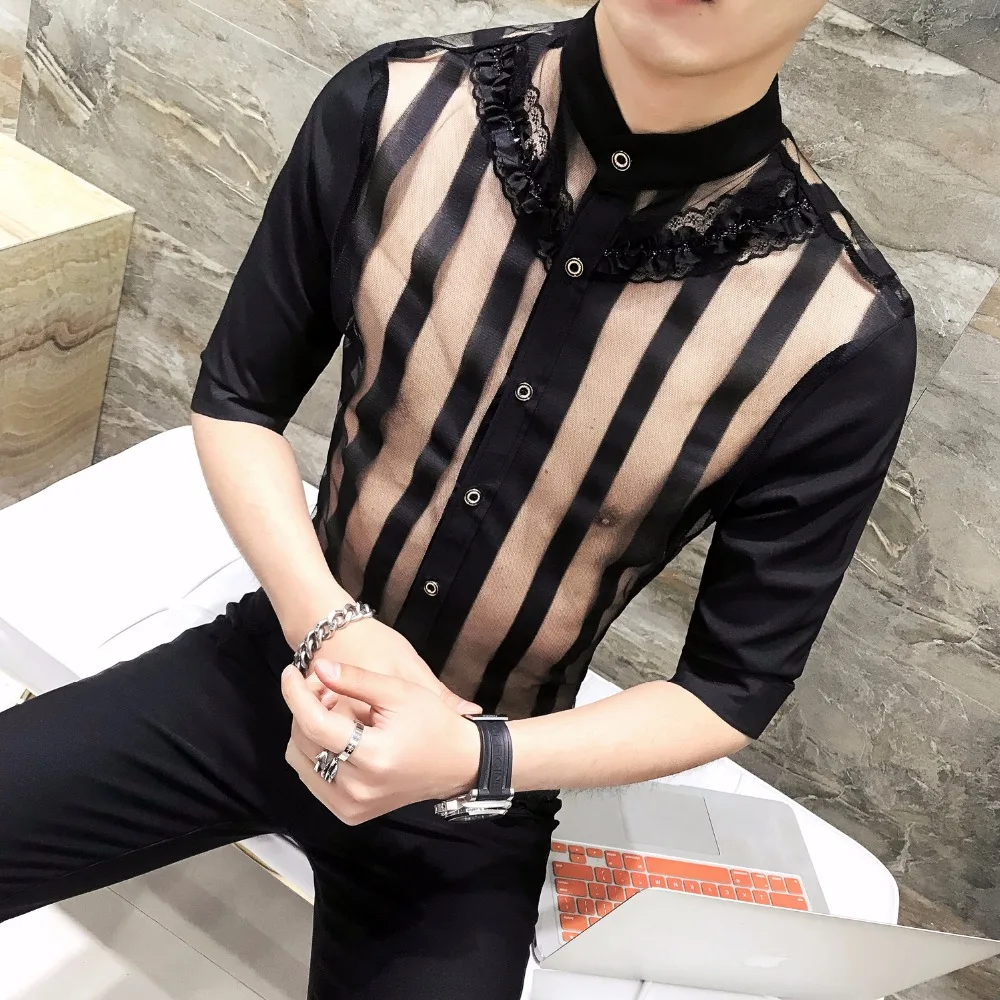 2018 Новая мужская одежда певица GD модный стилист волос индивидуальность открытая