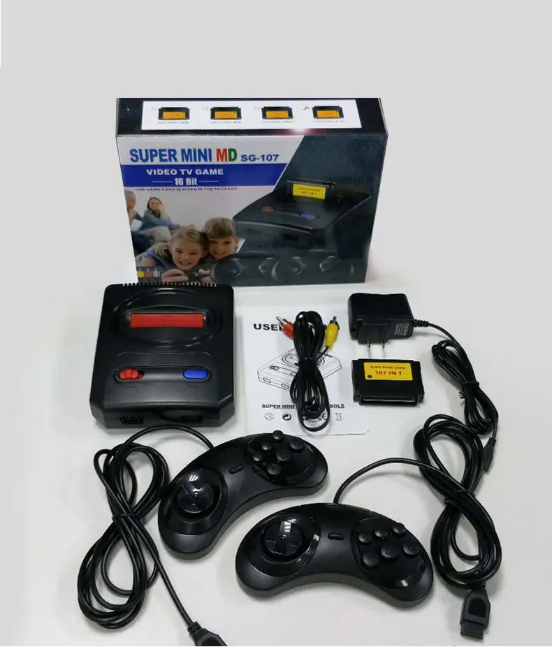 Можно использовать игровую карту SUPER mini 16 bit MD16 SG 107 AV out семейные игры ТВ видео