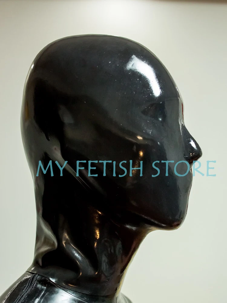 (DM013) 100% натуральная латексная маска на всю голову без молнии резиновый капот