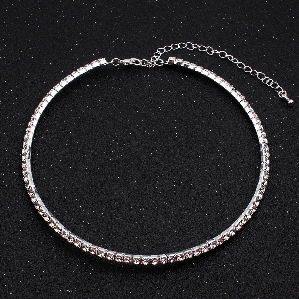 Очаровательное Женское Ожерелье Стразы с кристаллами 2017 ошейник невесты