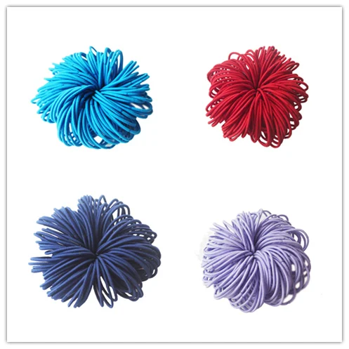 /50PCS Women Elastic fine 5cm Hair Bands Candy colors Rubber Band Ponytail Holder Gum For Women Headband Hair Rope Accessories