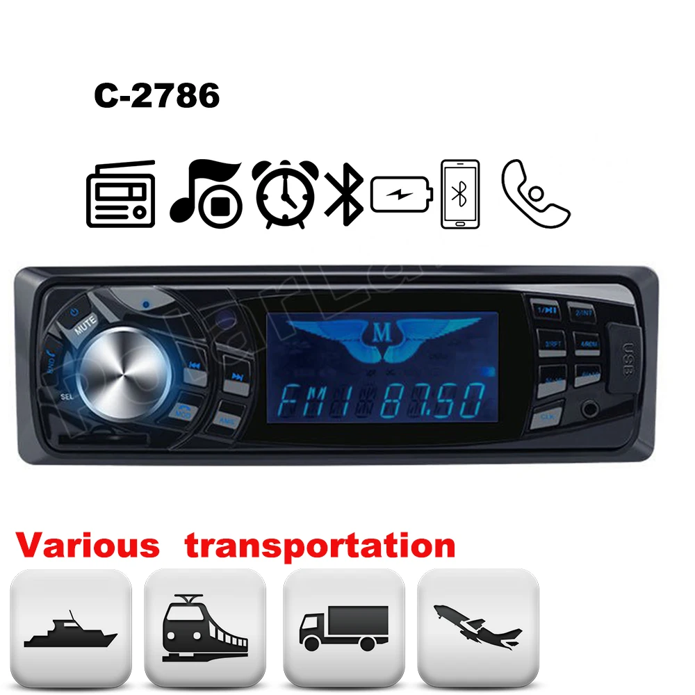 Высокое качество 1 Din 12V SD USB MP3 плеер Bluetooth FM Aux вход приемник Электроника авто радио