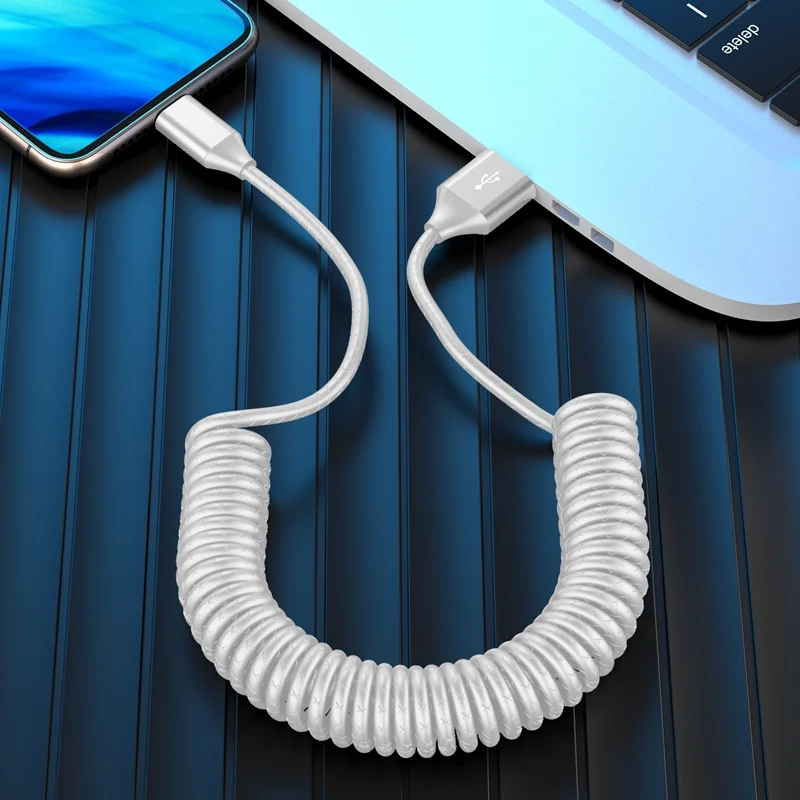 Usb-type C зарядный кабель для samsung Поддержка Max 3A 40 см Спиральный кабель для передачи данных зарядный провод для мобильных телефонов типа C
