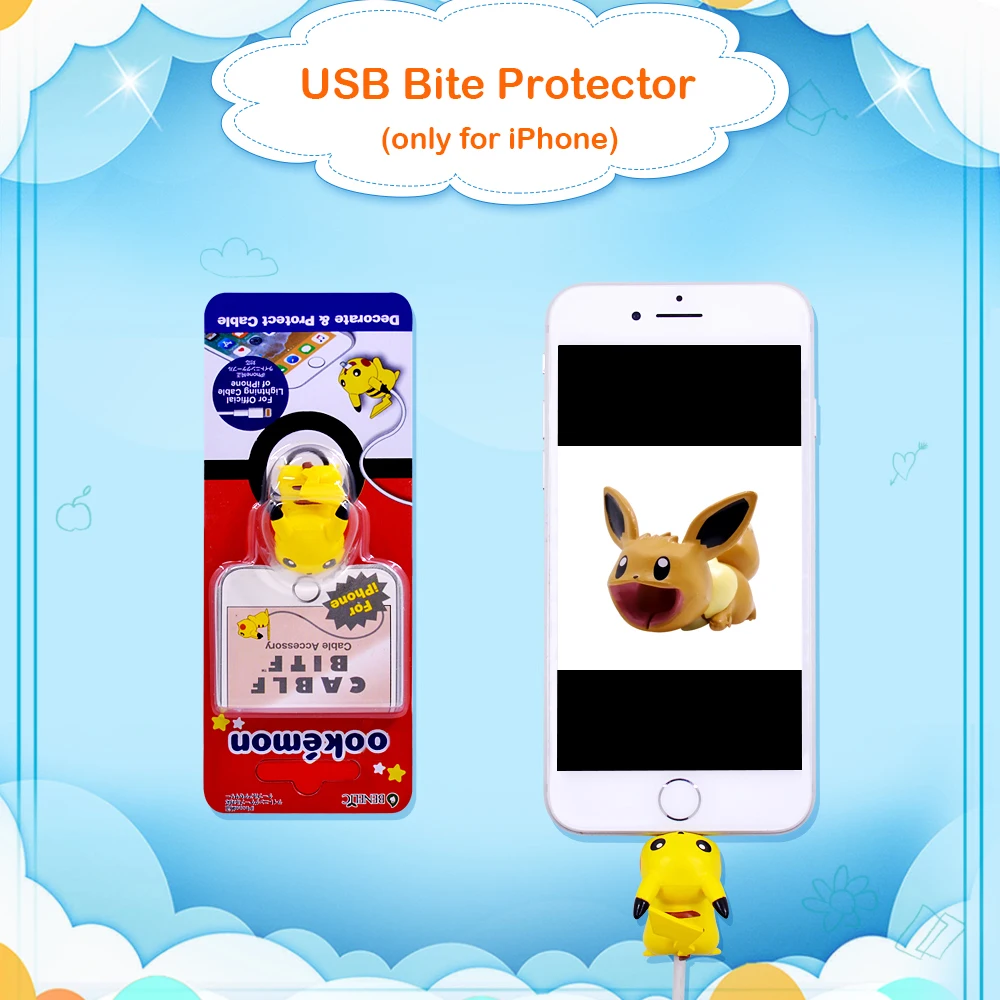 Чипаль милый укус мультфильм животных кабель протектор для iPhone 6 6S 7 8 Plus X XS Max XR USB