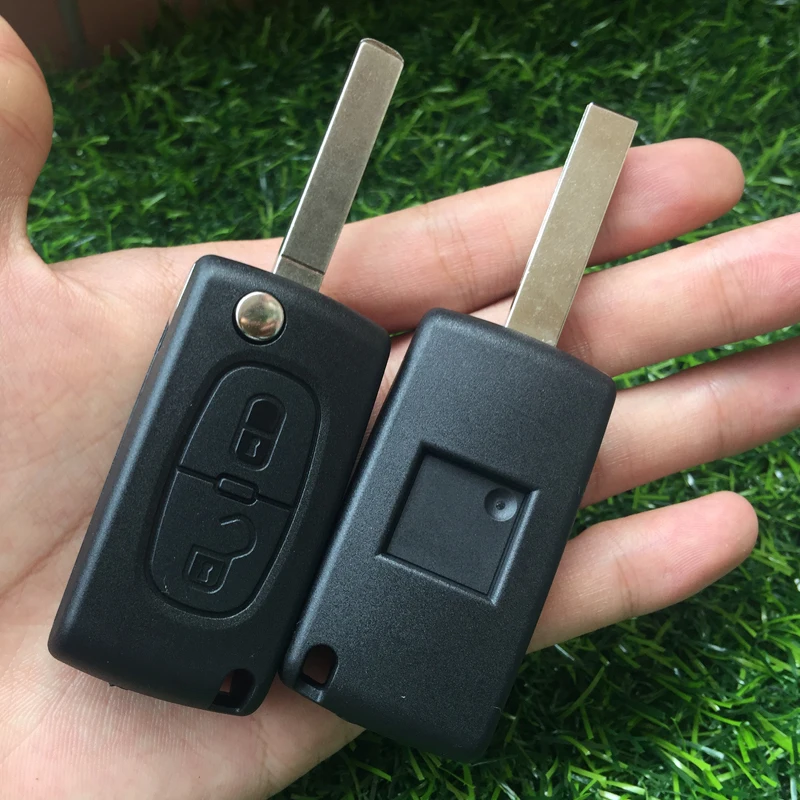 2 кнопки, чехол для автомобильного ключа, брелок для peugeot 308 307 207 407, подходит для CE0536, сменный Складной флип-чехол для ключа HU83 Blade