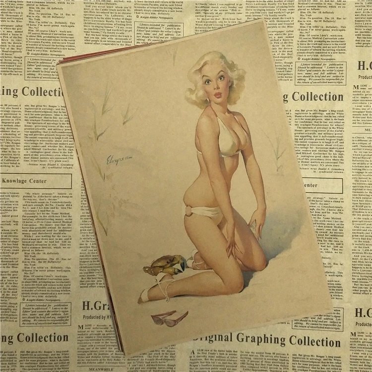 PINUP/винтажная крафт-бумага для девочек в стиле второй мировой войны Классический