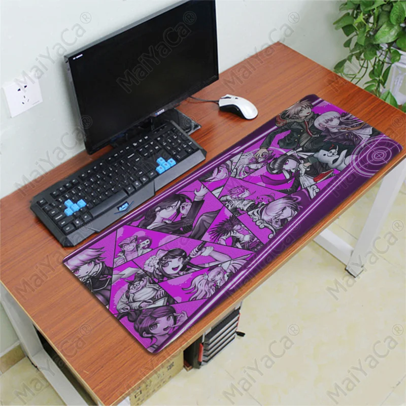 Lock Edge 40X90cm MaiYaCa новые Danganronpa V3 индивидуальные коврики для мыши Компьютерные Аниме Коврик для мыши и ноутбука большой коврик для мыши клавиатуры коврик - Цвет: Lock Edge 40X90cm