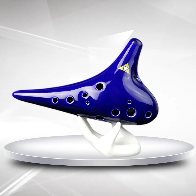 Ocarina Musical Instrument Student Dedicated 12 Hole Flute Piccolo Blue | Спорт и развлечения