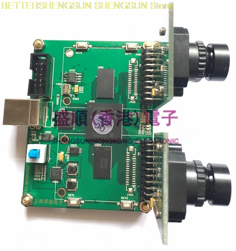 

Бинокулярная USB-камера, плата FPGA, 1 миллион 300 тысяч черных и белых датчиков MT9M001C12STM