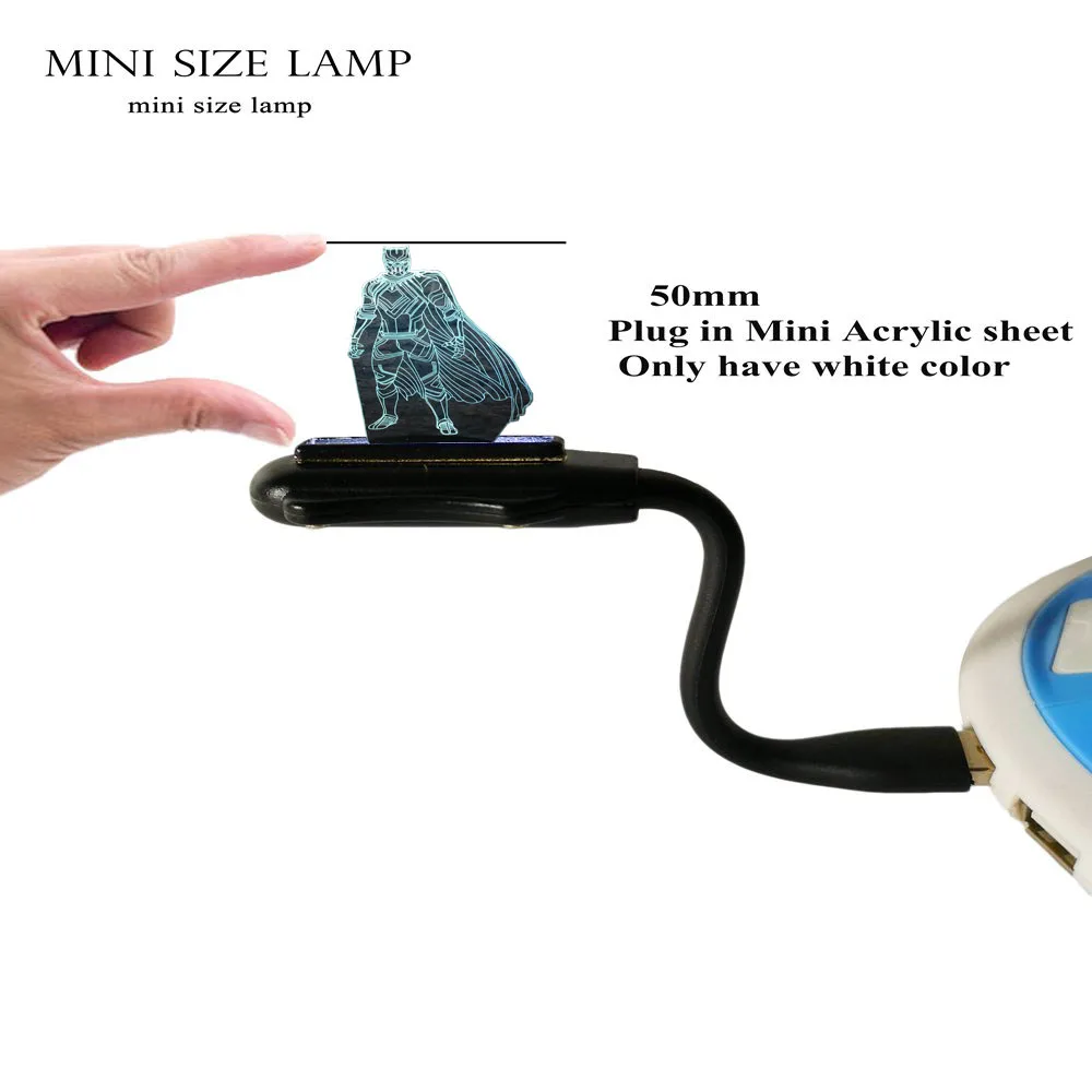 Мини размер USB лампа с логотипом Бэтмена прикроватный столик ночной Светильник