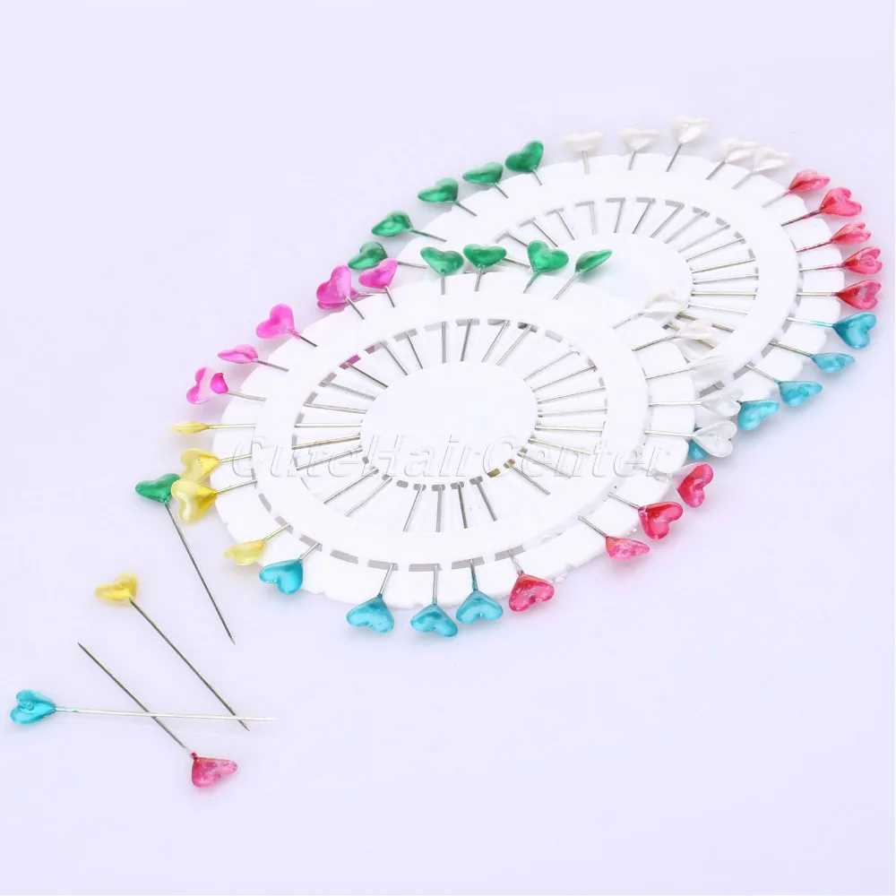 Hicello 60 штук пакет булавки для шитья красочные круглые жемчужные головки швейные