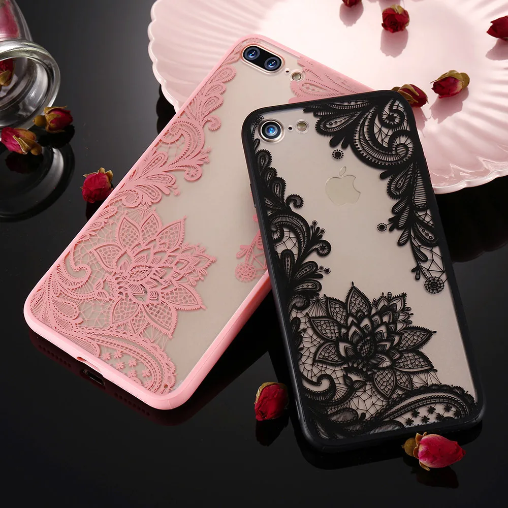 Чехол KISSCASE с милым цветком для iPhone 7 Plus чехол цветочным кружевом ультра тонкие