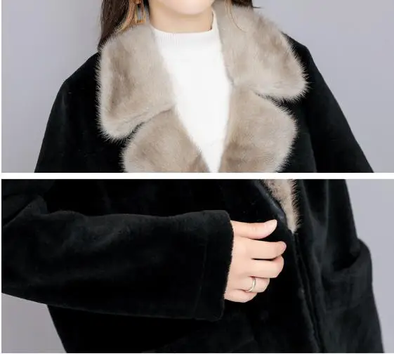 

2018 High end Faux Fur Coats Jackets Women Autumn Winter Cashmere Fur Cozy Soft Warm Overcoat Female Big Size Winter Jacket