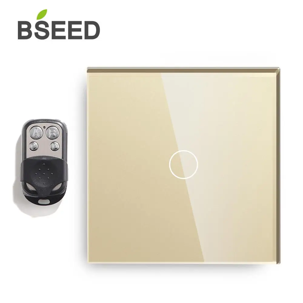 Bseed ЕС сенсорный выключатель 1 банда 1/2 Way света 3 вида цветов с кристаллами класса