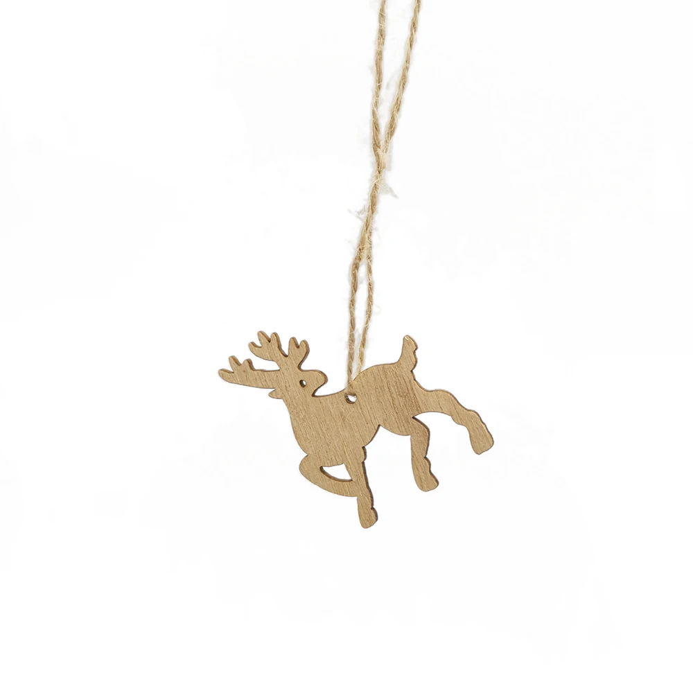 10 шт. Рождественский олень для дома деревянное ажурное украшение подвесное