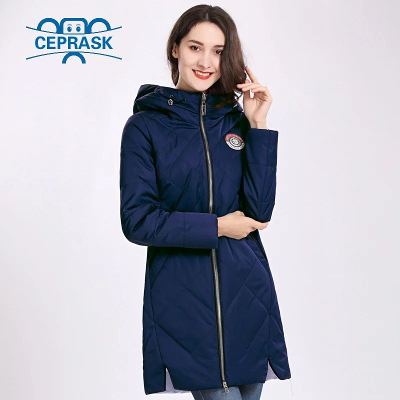 

Women's Coat Spring Autum 2022 Hot sale Thin Cotton Parka Long Outerwear Hood Women Jacket New Designs Fashion CEPRASK