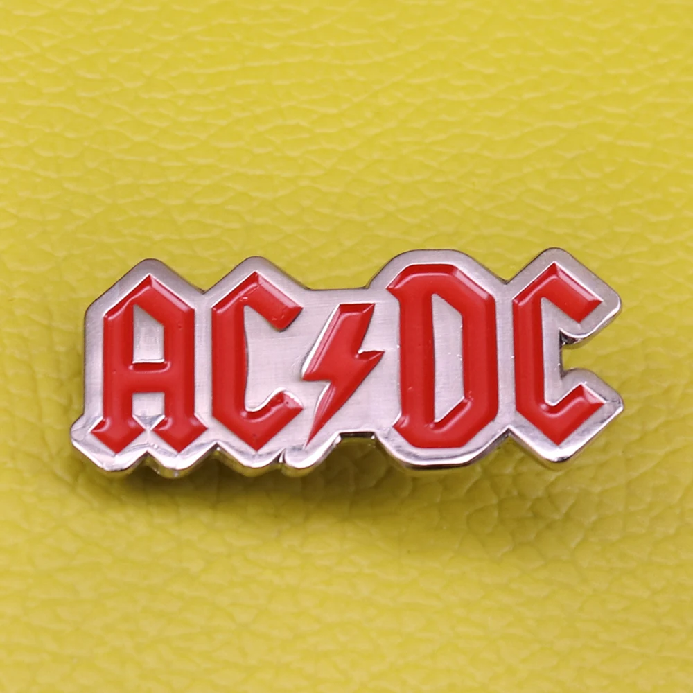 AC/DC Эмаль Булавка рок-группа брошь 80 s винтажная музыка значок искусство ювелирные изделия тяжелые металлические вентиляторы подарок