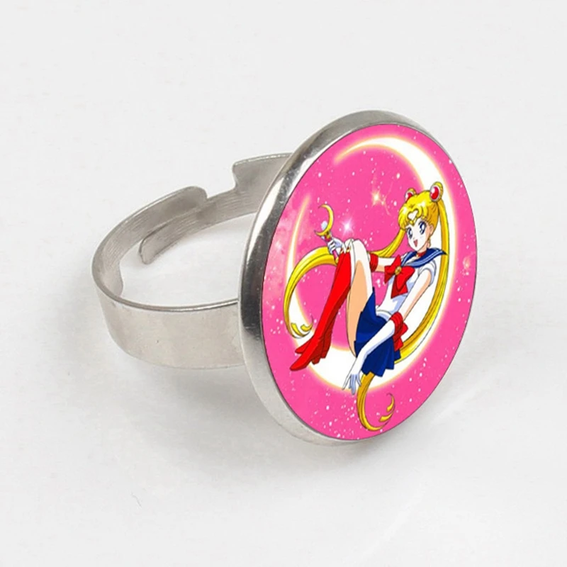 Кольцо GDRGYB в стиле Sailor Moon винтажное Круглое Стеклянное B & M 2019|Кольца| |