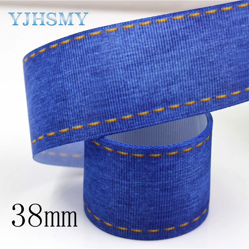 YJHSMY Φ 10 ярдов 10/25/38/75 мм серия джинсов принтованные корсажные ленты DIY аксессуары