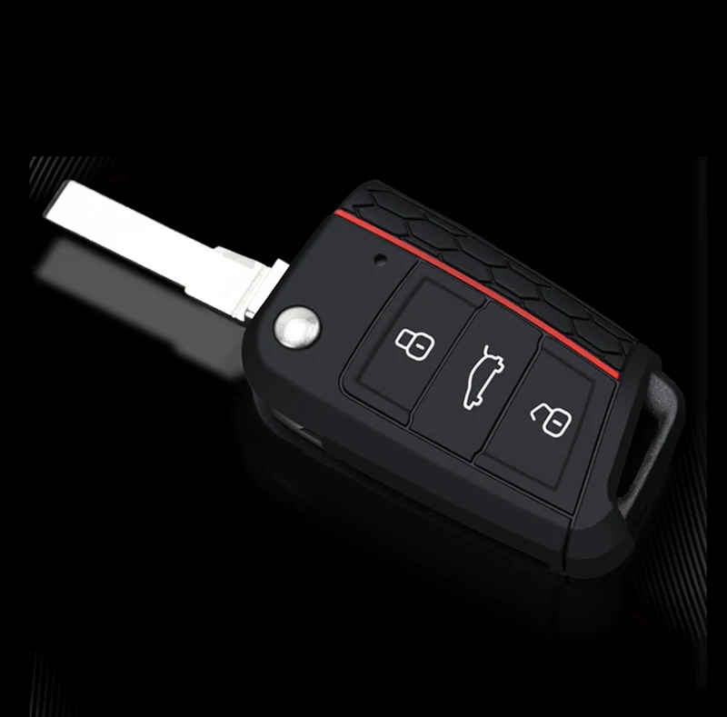 Силиконовый чехол для ключей Volkswagen VW Golf 7 GTI MK7/POLO 2016 Skoda Octavia A7 Key Portect сумка