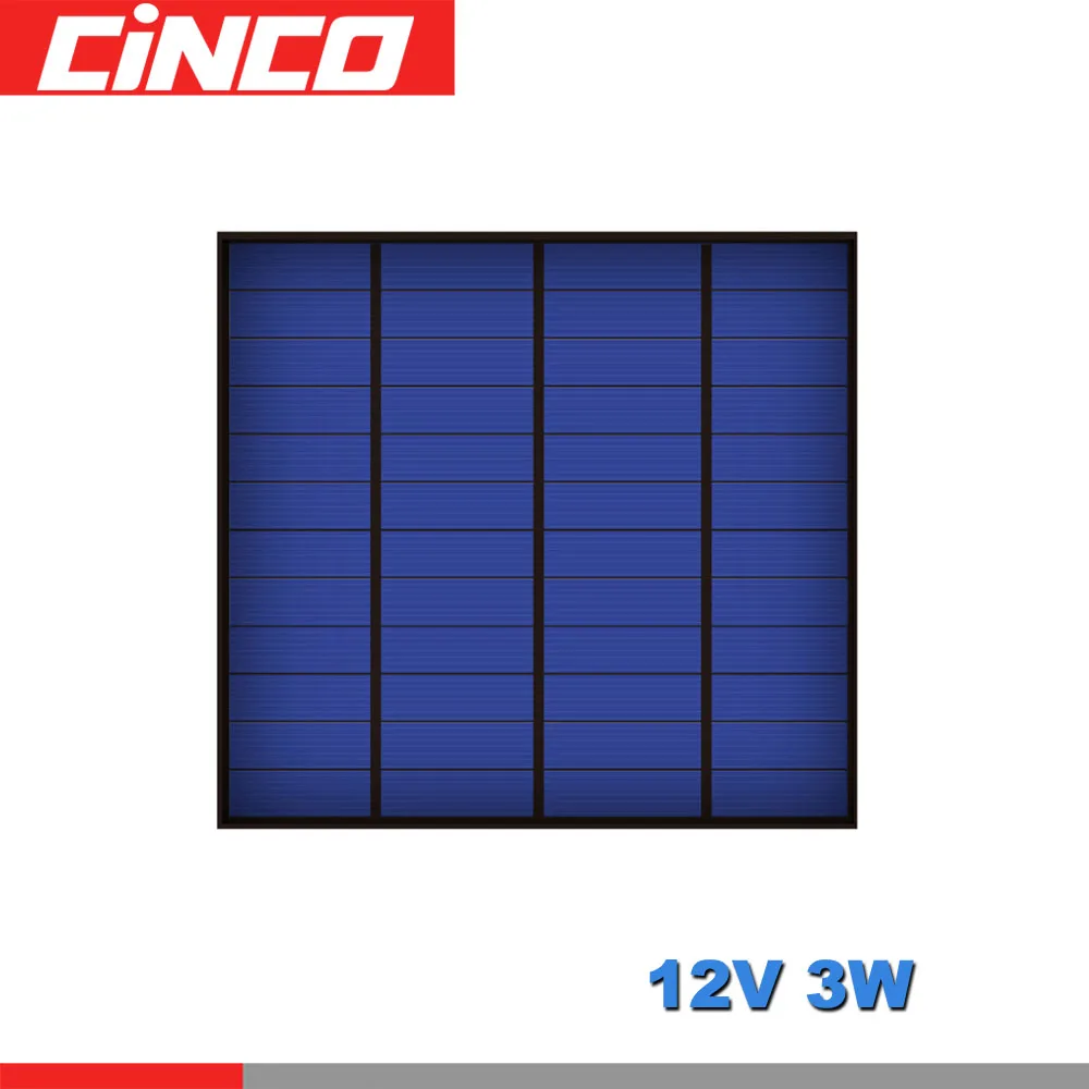 Полипанельная Солнечная 12V 250mA 3W стандартная эпоксидная монокристаллическая