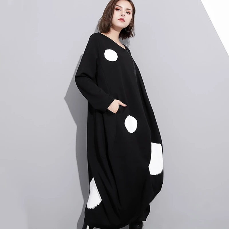 Max LuLu Autumn Luxury Fashion Korean Ladies Casual Streetwear Womens Elegant Dot Long Dresses Sexy Punk Vestidos Plus Size