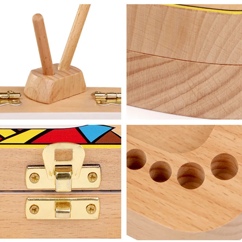 Wooden Tooth Box Simulation Television Toys Save Milk Teeth Storage Collection Organizer | Игрушки и хобби
