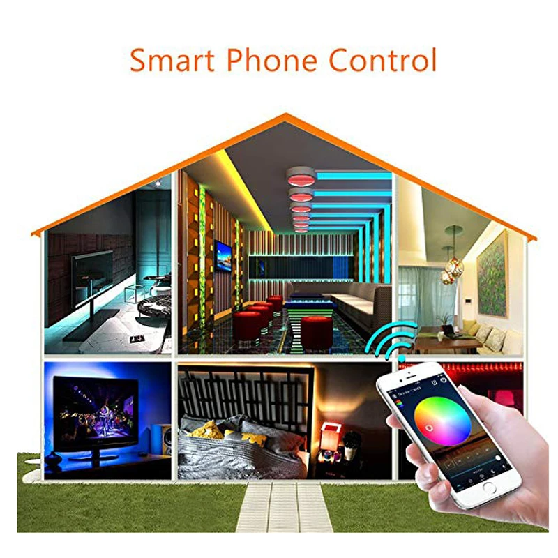 Беспроводной светодиодный смарт контроллер Wi Fi Alexa Google Home IFTTT совместим с Android iOS GRB