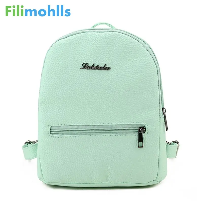 

2022 children School Bags For Teenager girls leather Back Pack women girl leisure travel bag brands Candy color Backpacks S1385