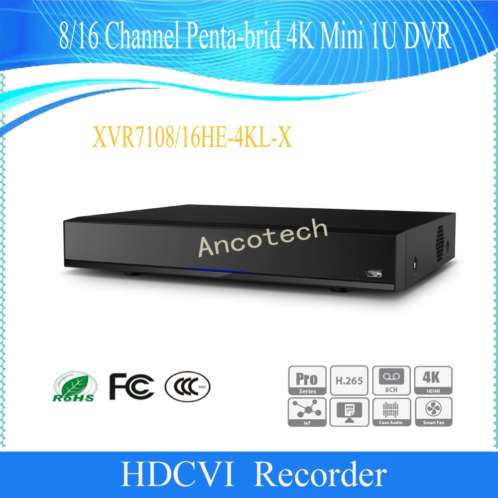 

Оригинальная английская система видеонаблюдения DAHUA 8Ch XVR Security Penta-ab 4K Mini 1U DVR без логотипа XVR7108HE-4KL-X DAHUA XVR DVR