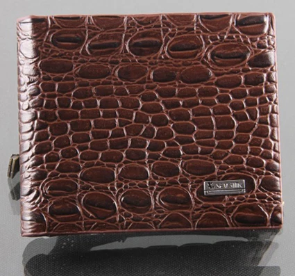 Модный новый качественный кожаный роскошный стильный мужской кошелек кофе